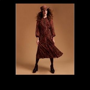 NWT Tommy Hilfieger Balloon Sleeve Paisley Dress